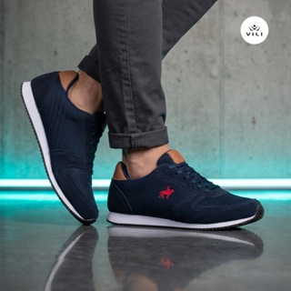 Tênis Masculino Polo Vili Turim Casual Confortável Marinho em Oferta na Shopee
