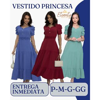 Vestido Midi Casamento Moda Evangélica em Oferta na Shopee