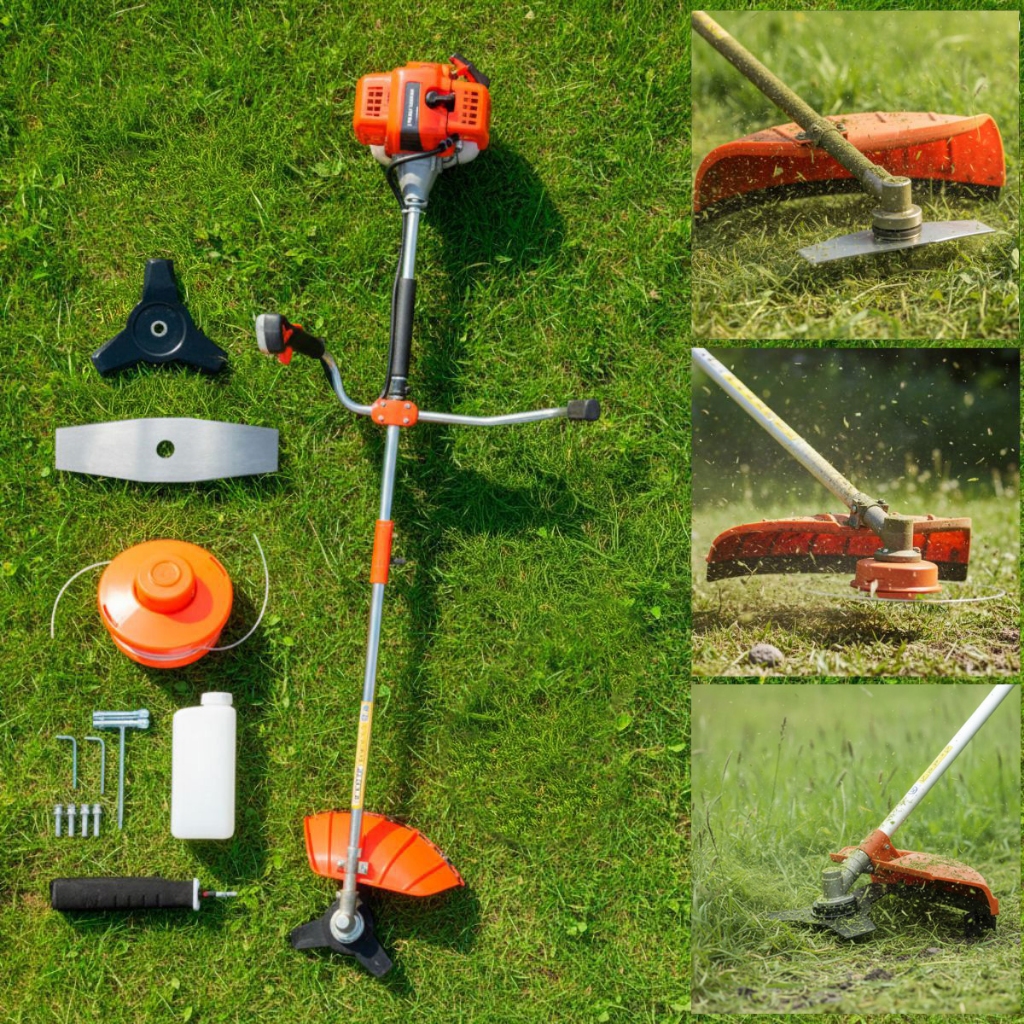 Roçadeira Aparador de Grama a Gasolina 75cc 3hp Multifuncional 4 em 1 Profissional