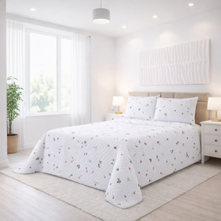 Cobre Leito Piquet Promoção Casal Queen l King + 2 Capa deTravesseiros 70x50cm em Oferta na Shopee