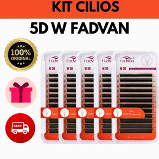 KIT Cílios 5D W Fadvan Extensão de Cílios Alongamento Fio a Fio No Brasil Escolha Diversos Tamanhos em Oferta na Shopee
