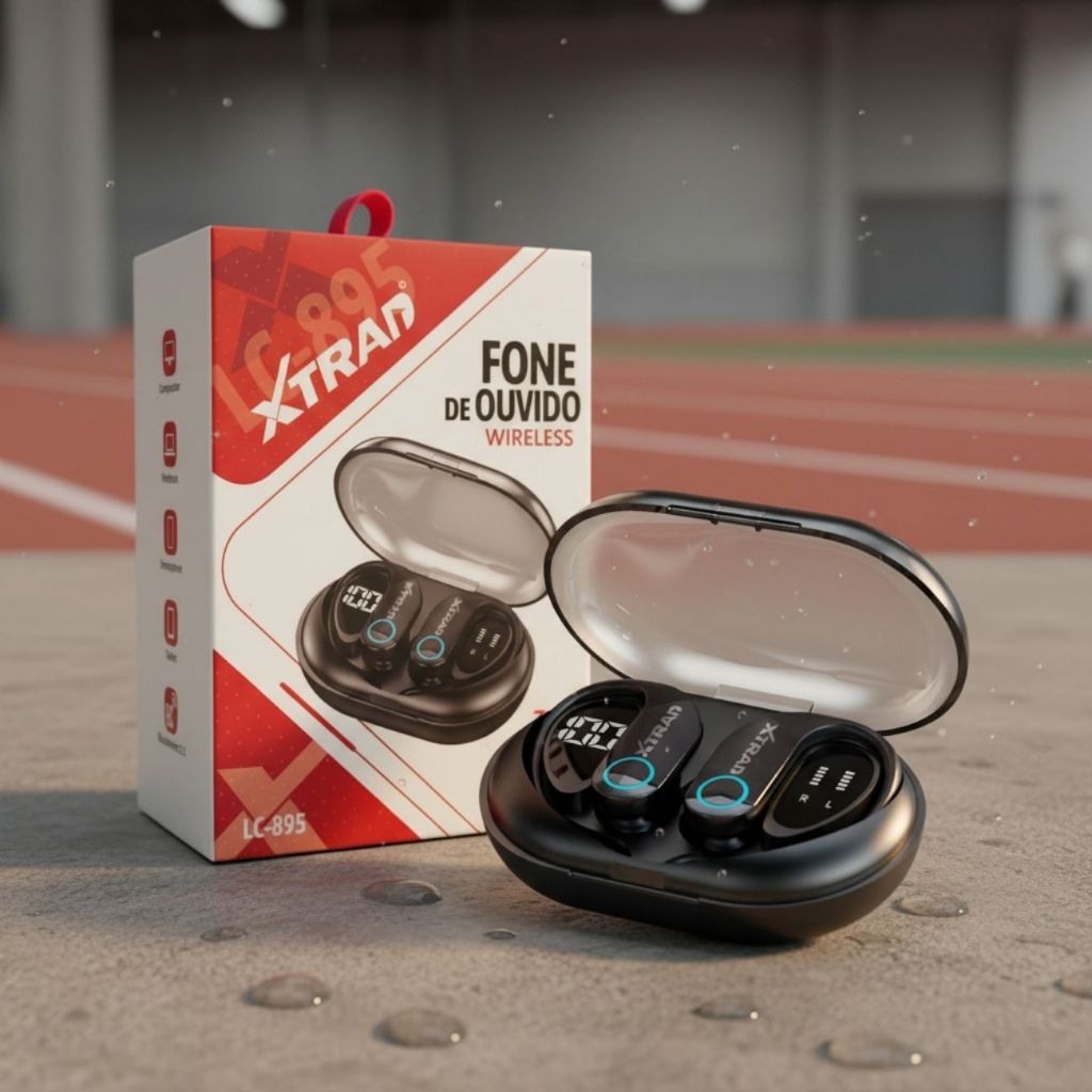 Fone de Ouvido Sem Fio Com Cancelamento De Ruído  Wireless Bluetooth TWS Esportivo Estilo gancho iOS Android