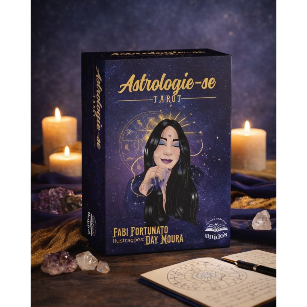 Astrologie-se Tarot Original + Livro | Tarô Astrológico Completo 78 Cartas Autoconhecimento