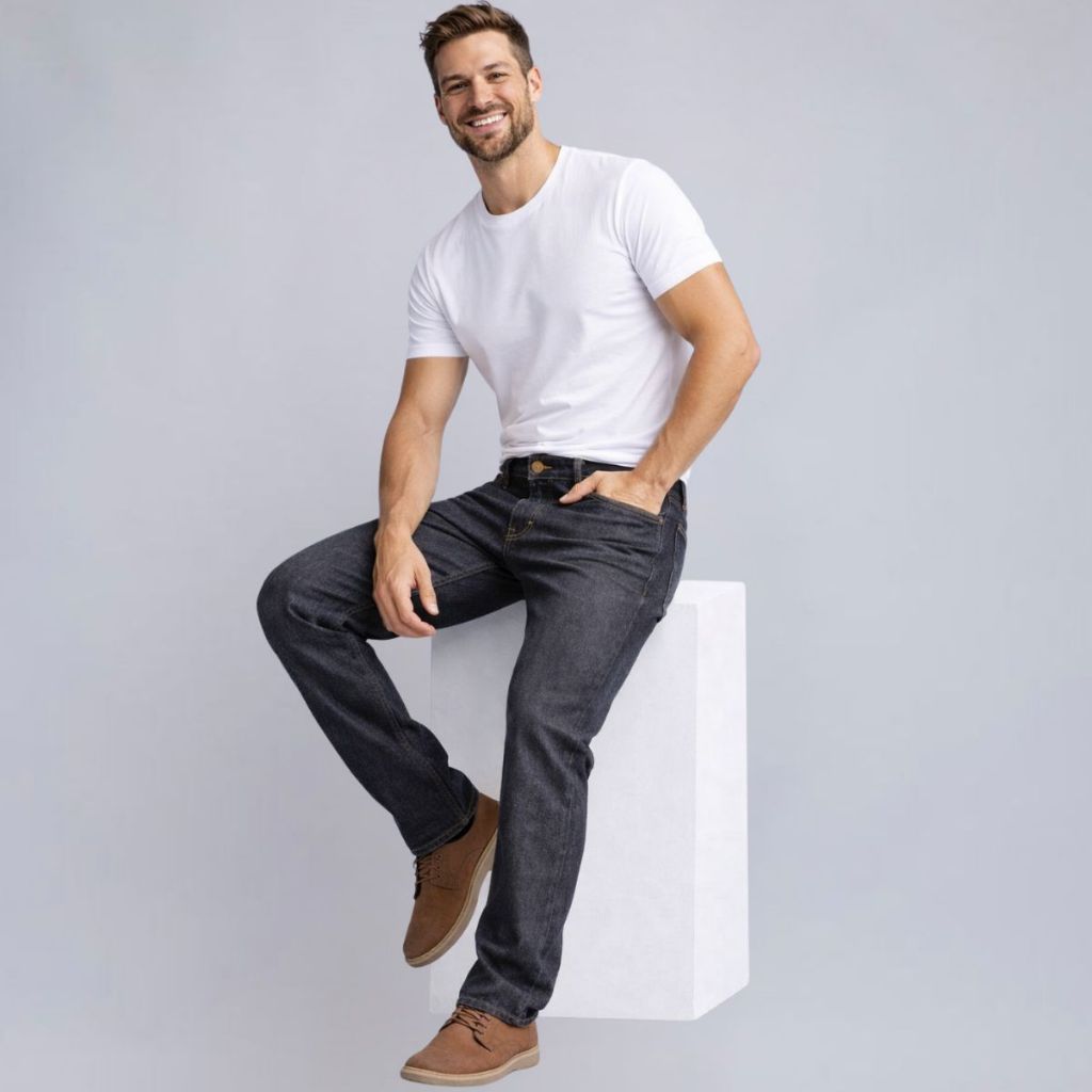 Calça Masculina Jeans Tradicional Premium Promoção Barata Trabalho Resistente