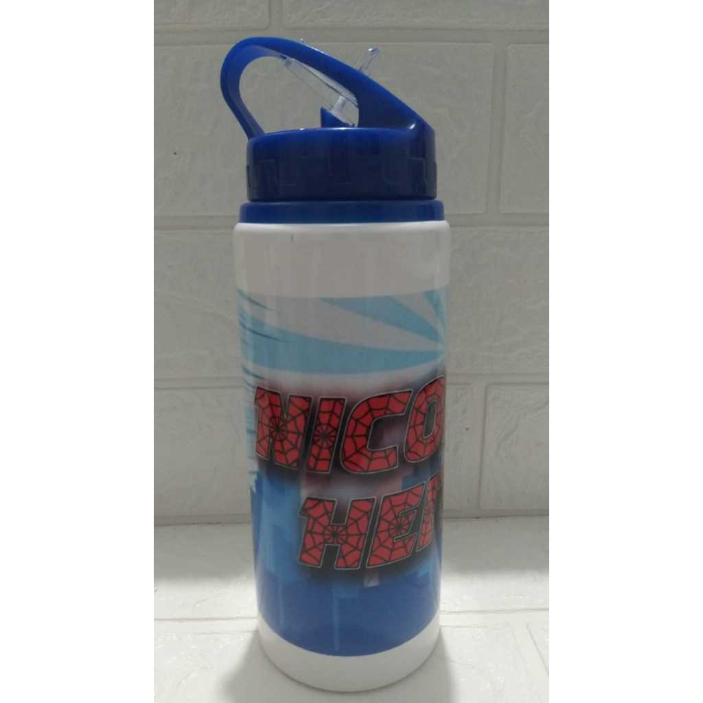 GARRAFA SQUEEZE HOMEM ARANHA ALUMÍNIO PERSONALIZADO 600ML 47 CORES DISPONIVEIS COM CHAVEIRO