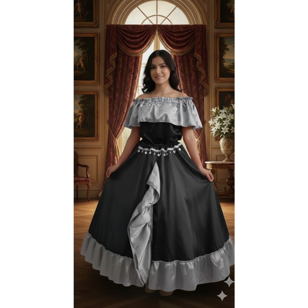 CONJ. POMBA GIRA- BLUSA E SAIA - 4,5M DE RODA - roupa umbanda--ENVIAMOS O MAIS RÁPIDO POSSÍVEL--