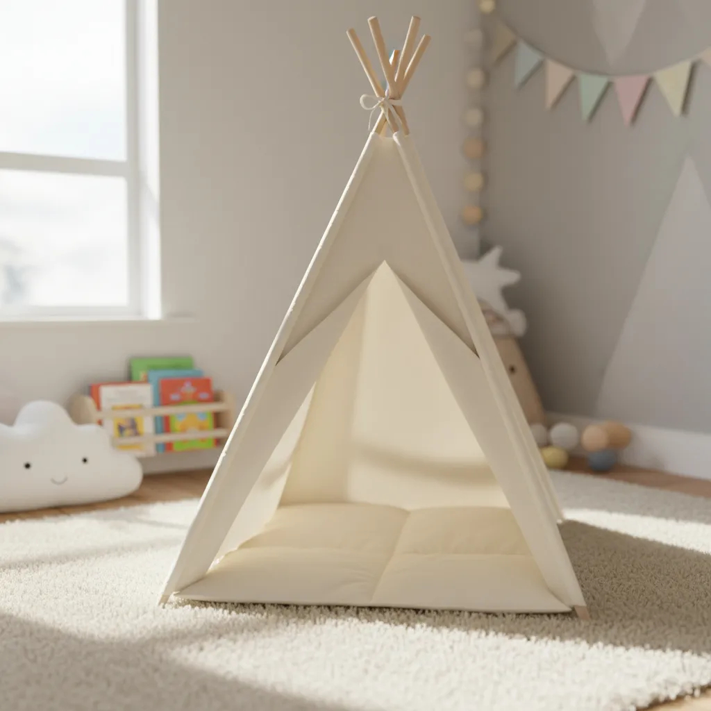 Tenda  barraca cabana Toca Infantil+janelas+tapete Acolchoado 135x90x90cm