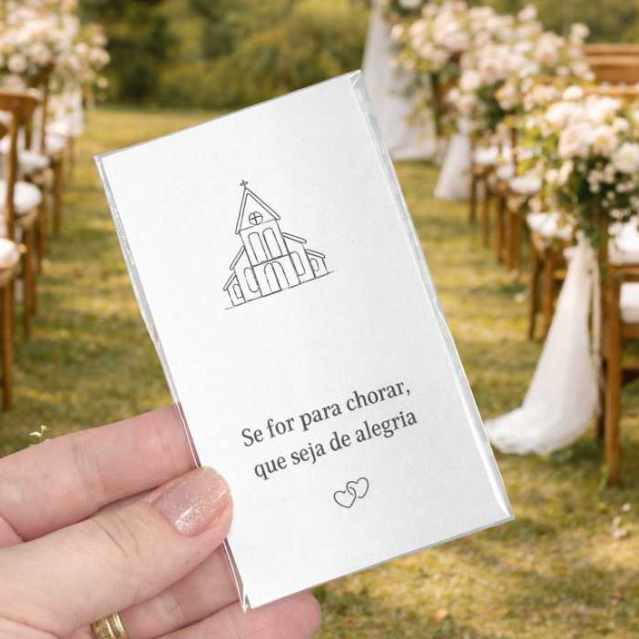 100 Lágrimas de Alegria Personalizadas para Casamento Minimalista - PRONTA ENTREGA