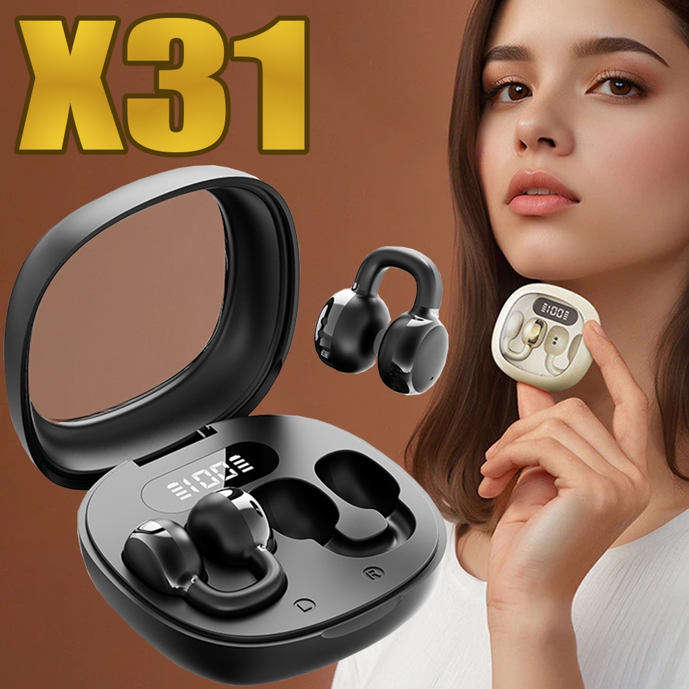 2026 X31 Fones de ouvido Bluetooth TWS esportivos com clipe fones de ouvido esportivos