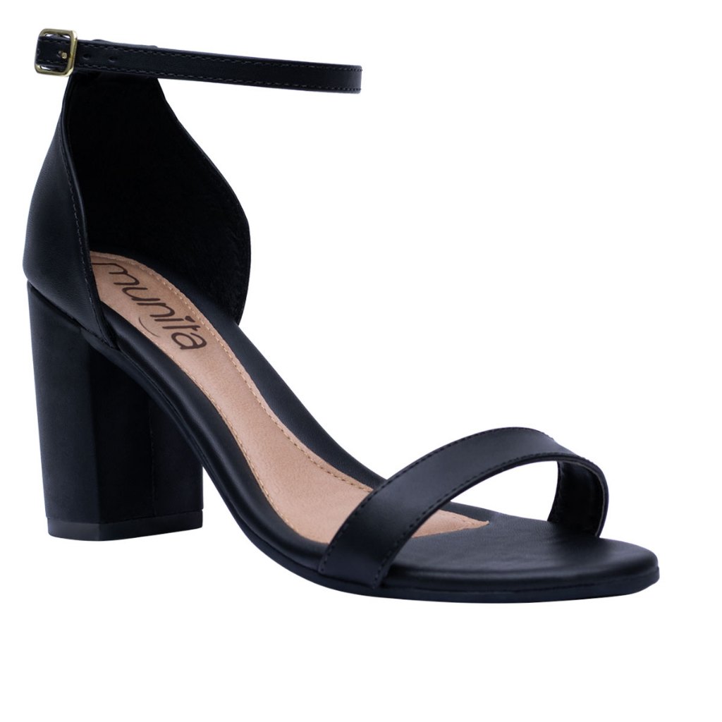 Saltinho Feminino Sandália Salto Alto Confort Festa Munita em Oferta na Shopee