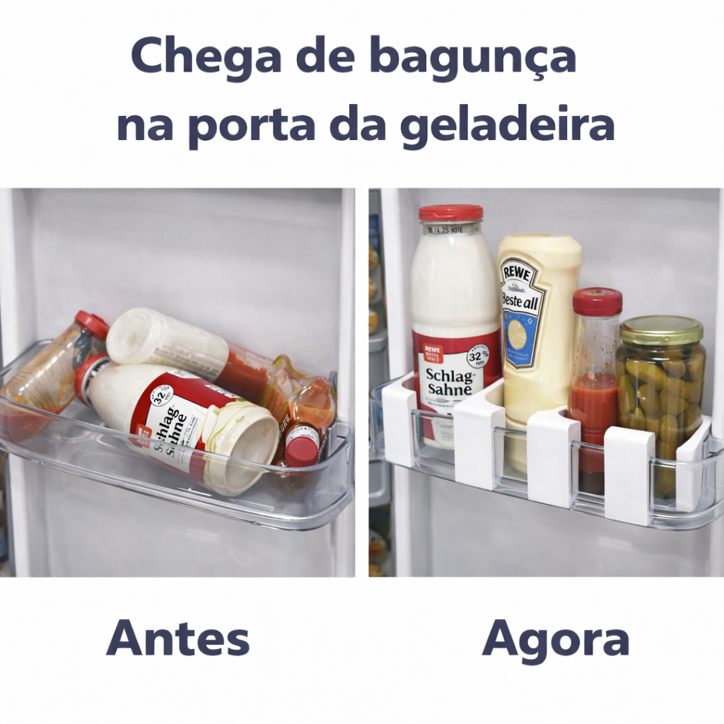 Organizador de porta Geladeira Ajustável Divisória Separador cozinha freezer