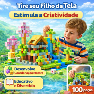 Blocos Magneticos Construção De Montar My Word 100 peças Menino e Menina Bloco Construção