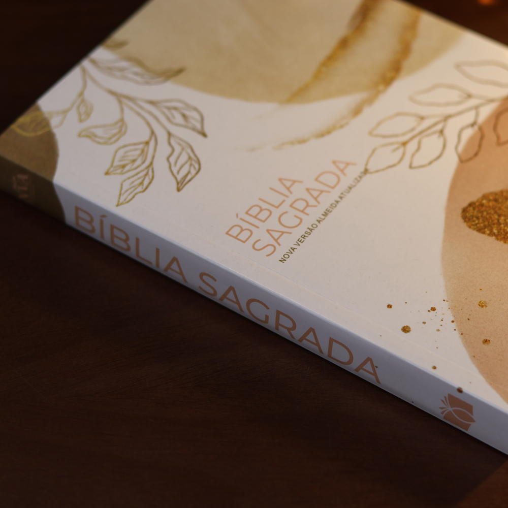 Kit 10 Bíblias Sagrada Brush e Folhas | NVA | Capa Brochura · foto 2