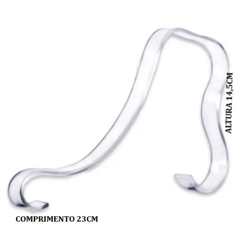 Kit com 4 Unidades - Expositor de sandália médio - Acrílico cristal