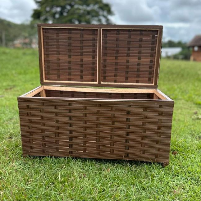 Baú Organizador 30x30x60 Multiuso em Fibra Sintética para Roupa de cama, sapatos, Brinquedos