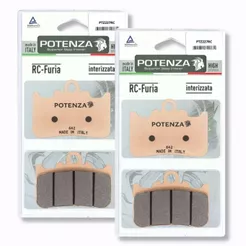 Kit Pastilhas de Freio Dianteiras Cb 500f 2023-2024 Rc Furia Potenza (Sinterizada)