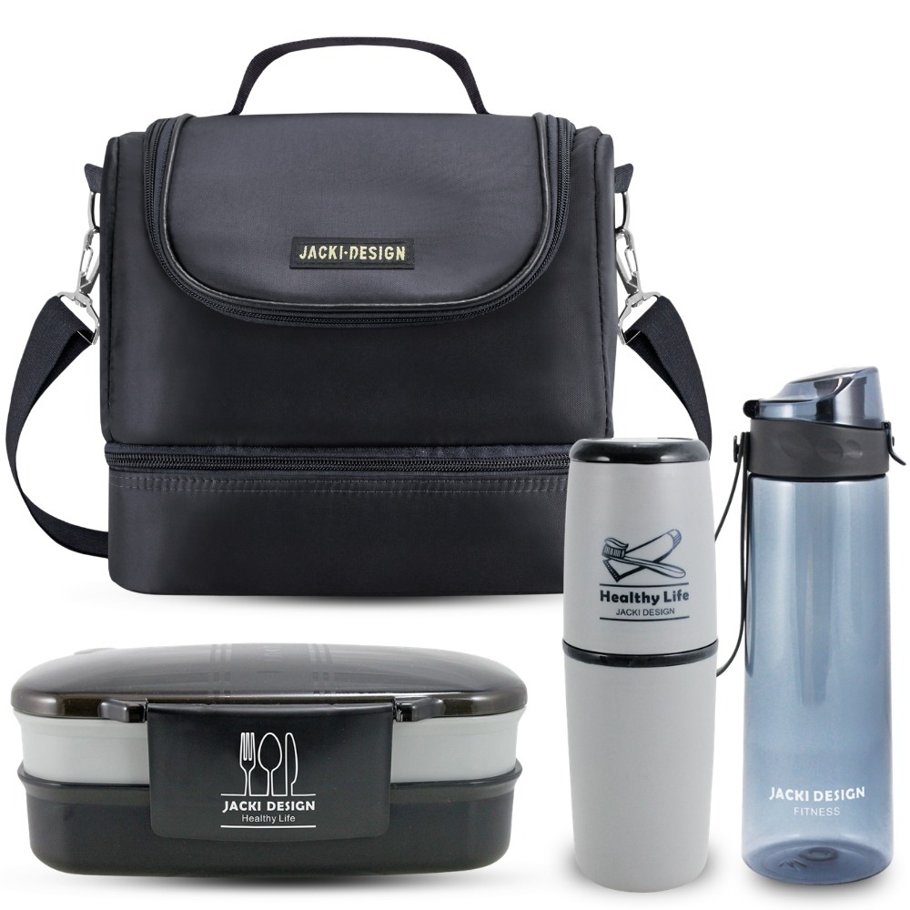 Kit Bolsa Térmica, Marmita, Garrafa 700Ml E Porta Escovas  - Jacki Design em Oferta na Shopee