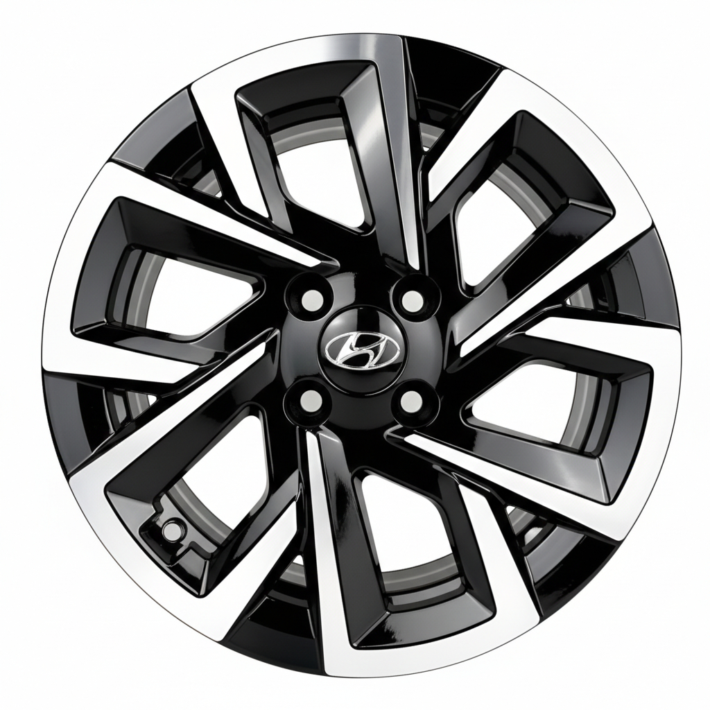 Jogo De Roda Aro 15 Hyundai Hb20 Comfort 1.0 Sense Vision 4x100 Preta Diamantada