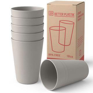 Kit 4 Copos Plásticos 500 ml BPA Free Seguro Microondas