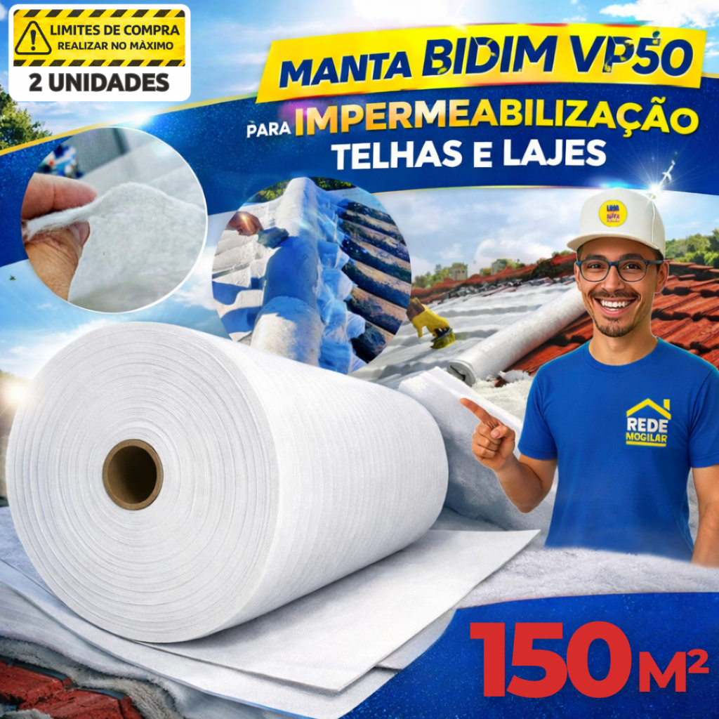Manta Vp50 Impermeabiliza 150m2 Telha Função Asfáltica Alumi