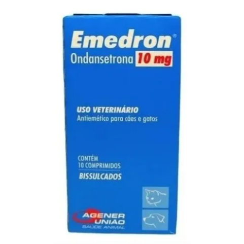 Antiemético Emedron 10mg Agener União para Cães e Gatos - 10 Comprimidos