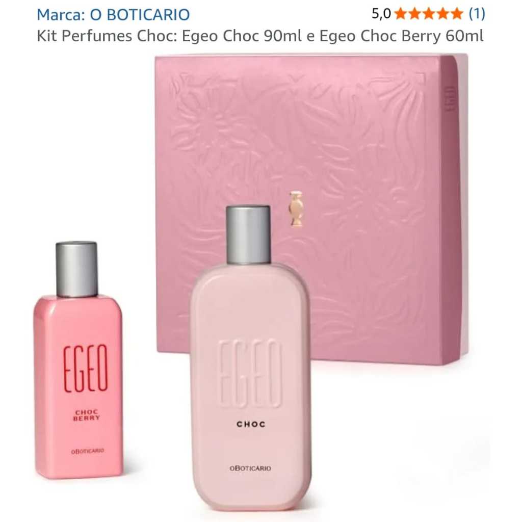 Kit boticário egeo choc +egeo choc berry