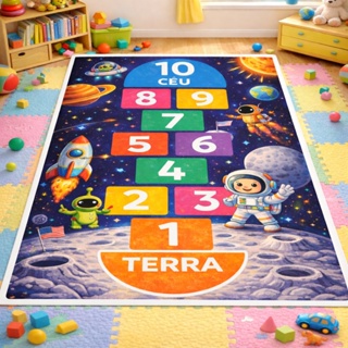 Amarelinha Infantil Divertida – Tapete Educativo Colorido para Brincar e Aprender em Oferta na Shopee