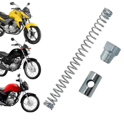 Porca Vareta Varão Freio Kit Reparo Com Pino e Mola Moto Honda Cg 125-150/Cb300/Biz 100-125/CRF 230