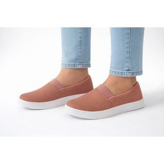 Slip On Feminino Tênis Camurça Sapatilha Casual Sapatênis Confortável Leve Envio Imediato