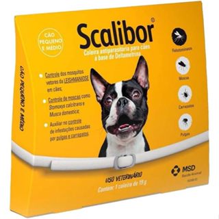 Coleira Scalibor 48cm Original MSD Cães Peq/Médios Antiparasitária Leishmaniose Pulgas Carrapatos em Oferta na Shopee