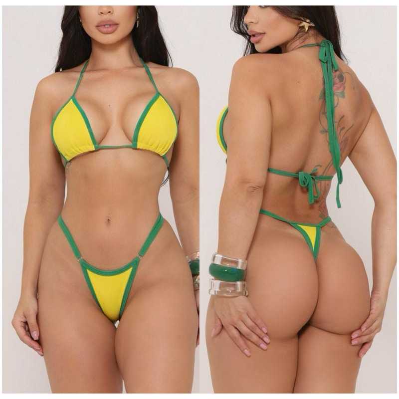 Biquini feminino brasil, marquinha modelador elegante Mais vendido conjunto