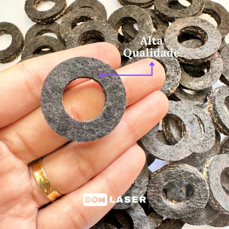 Feltro para Mancal de Ventilador 8mm Arno Mondial Britânia Mallory Cadence | Alta Absorção de Óleo | Peça de Reposição