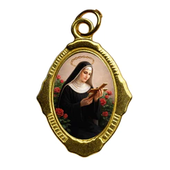 100 Medalhas Santa Terezinha - Católico Resinadas – Para Terços, Escapulários, Lembrancinhas, Artesanato e Revenda