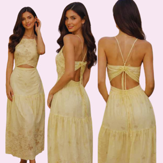 Vestido Longo Feminino Rodado Costas Abertas com Amarração Boho Chic em Oferta na Shopee