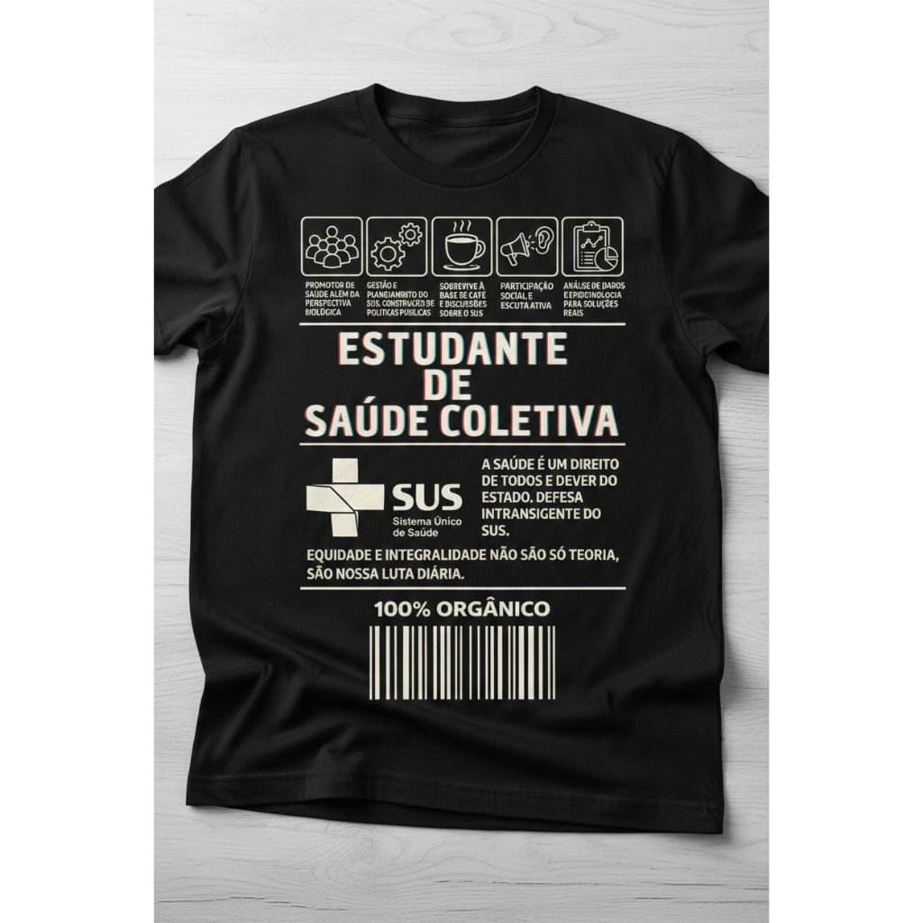 Envio Camisas Personalizadas A Loja de Sanitaristas | encomenda sus saúde coletiva pública xilogravura Sanitaristas