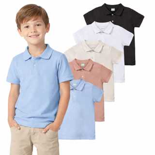 Camiseta Polo Infantil e Juvenil Manga Curta 1 ao 14 em Oferta na Shopee