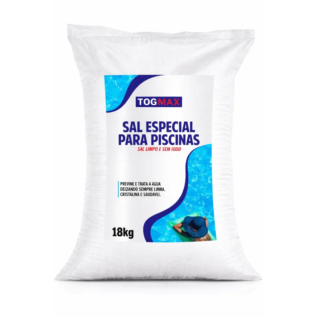 Sal Especial Para Piscinas 18kg Cristalização Da Água Limpa Mais Linha premium Tog Max Piscinas em Oferta na Shopee