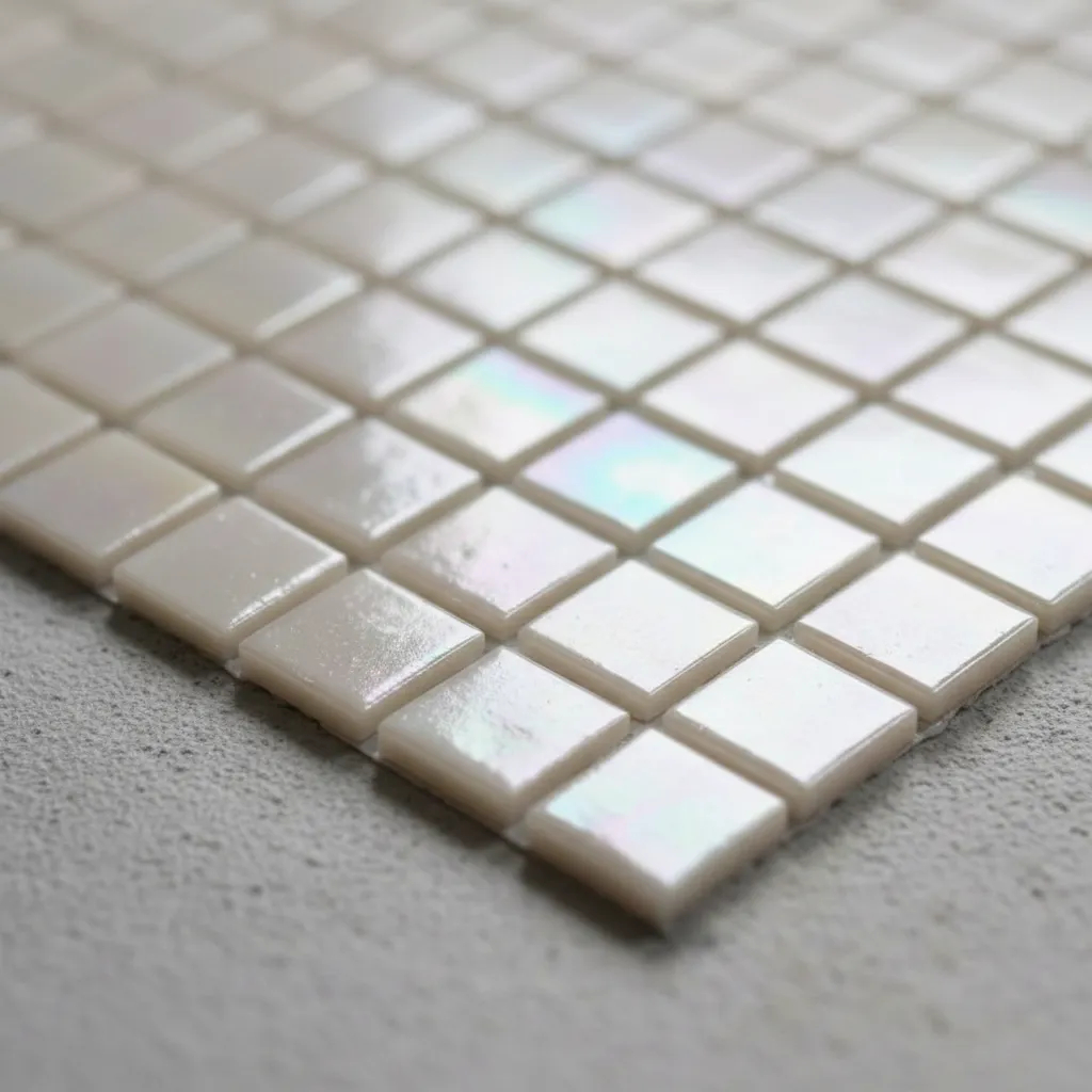 Pastilha de Vidro 2x2 Linha Gloss Rosa Perolizada Placa de 32x32cm - GL434