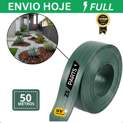 Limitador De Grama Separador Verde com Borda Divisor para Jardinagem 5 a 50 Metros Limitador De Grama Separador Verde com Borda Divisor para Jardinagem 5 a 50 Metros