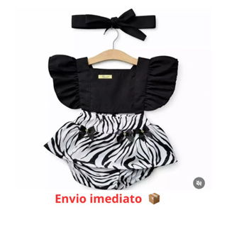 romper jardineira vaquinha + laço😍🐄 🔥PRONTA ENTREGA 📦 PROMOÇÃO  SÁBADO em Oferta na Shopee