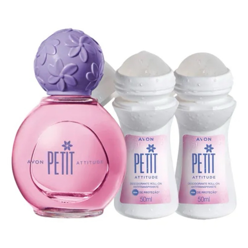 Kit Colônia Petit Attitude + 2 Roll-on Petit Attitude - Avon