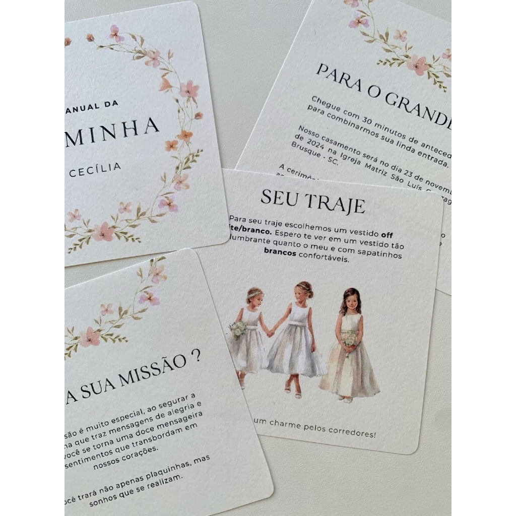 Manual convite dos Pajem e Daminhas de casamento personalizado - livro de colorir personalizado