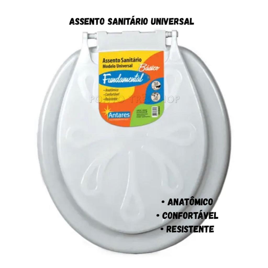 Assento sanitario branco modelo universal Tampa para vaso sanitario oval assento sanitario basico branco em Oferta na Shopee