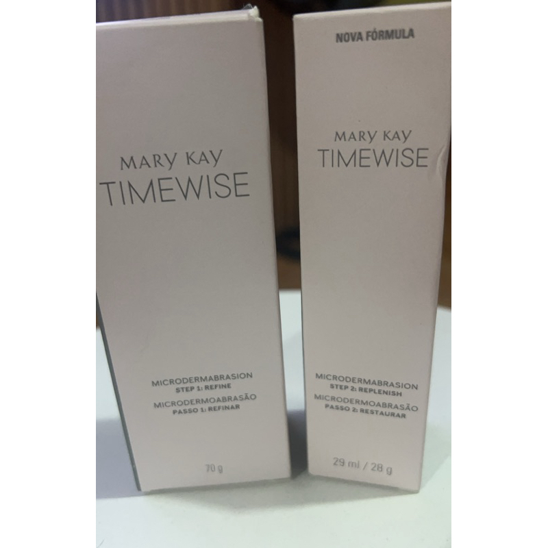 Kit Microdermoabrasão Mary Kay TimeWise Original Passo 1 Refine + Passo 2 Restore