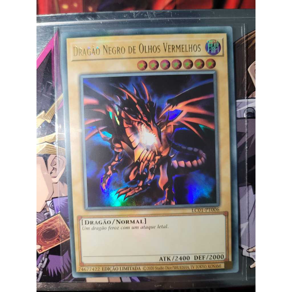 Dragão Negro de Olhos Vermelhos - Red-Eyes B.Dragon - Raridade ULTRA. Yugioh. Original Konami.