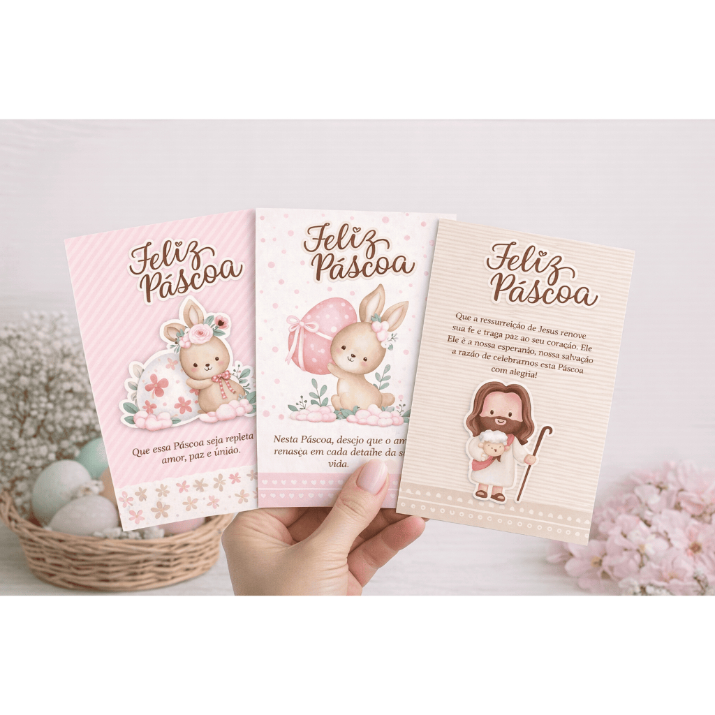 Cartão de Agradecimento ao Cliente para Páscoa 9x12cm em Oferta na Shopee