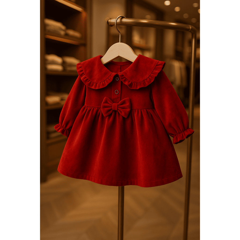 Vestido bebê encanto lacinho Isís em Oferta na Shopee