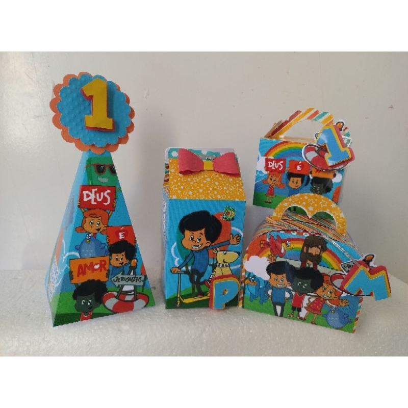 Personalizados Três Palavrinhas 30 peças lembrancinha caixinhas de aniversário kit festa