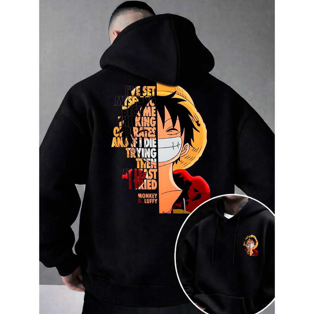 Blusa De Capuz Moletom Masculino Inverno Casual Moda Premium Confortável Preto