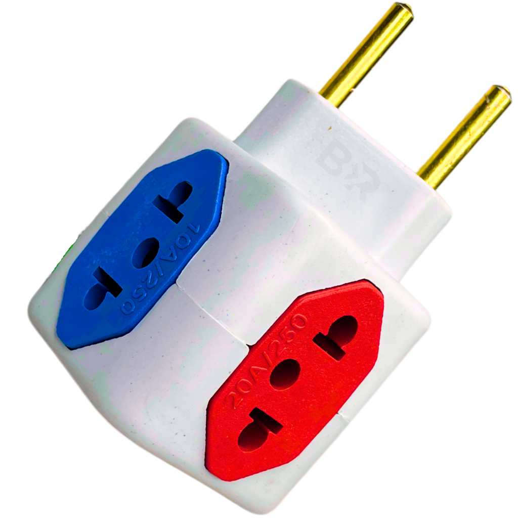 Adaptador de Tomada Kit, 1, 3 e 5 Benjamin CUBO 10A/20A 4 Tomadas Colorida
